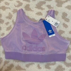 Adidas Lavender Sports Crop Top